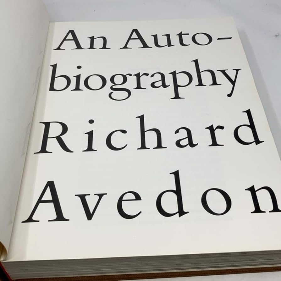 レア　AN AUTOBIOGRAPHY RICHARD AVEDON An Autobiography: Avedon, Richard: 9780679409212: Books